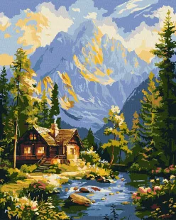Картина за номерами - Затишок серед вершин ©art_selena_ua