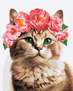 Картина за номерами - Витончена кішечка ©art_selena_ua