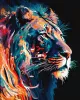 Painting by numbers - Graceful lion with extra metallic paints ©art_selena_ua