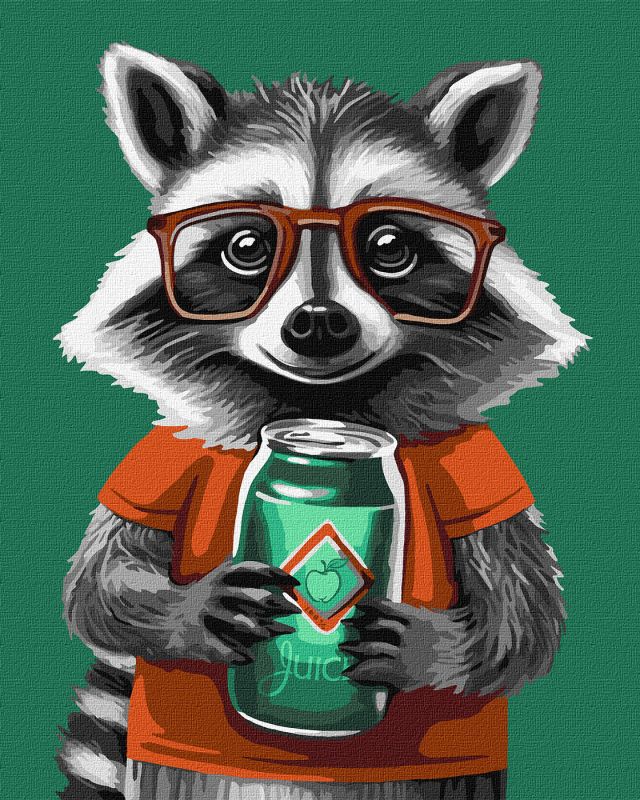 Painting by numbers - Cute raccoon ©art_selena_ua