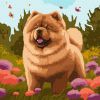 Painting by numbers - Charming chow chow ©art_selena_ua