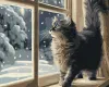 Painting by numbers - Snowfall outside the window ©art_selena_ua