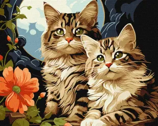 Картина за номерами - Чарівні котики ©art_selena_ua