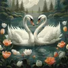 Painting by numbers - Swan loyalty ©art_selena_ua