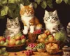 Painting by numbers - Cats and fruit ©art_selena_ua