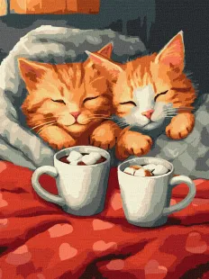 Картина за номерами - Закохані коти ©art_selena_ua