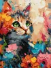Painting by numbers - Fluffy kitty ©art.solomiia