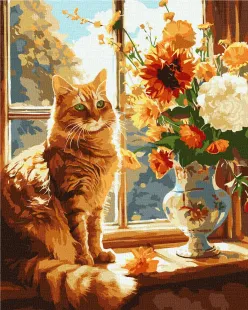 Картина за номерами - Рудий котик ©art_selena_ua