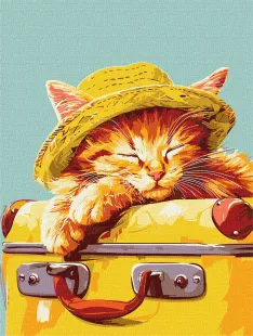 Картина за номерами - Спляче кошеня ©art_selena_ua