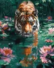 Картина по номерам - Тигр на охоте ©art_selena_ua
