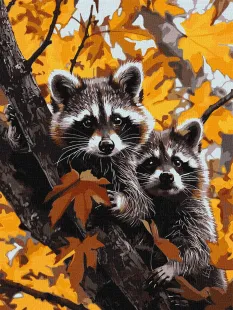 Painting by numbers - A raccoon adventure ©art_selena_ua