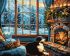Painting by numbers - The warmth of the fireplace ©art_selena_ua