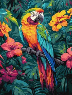 Painting by numbers - Tropical bird ©art_selena_ua