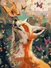 Картина по номерам - Весёлая лисичка с красками металлик extra ©art_selena_ua