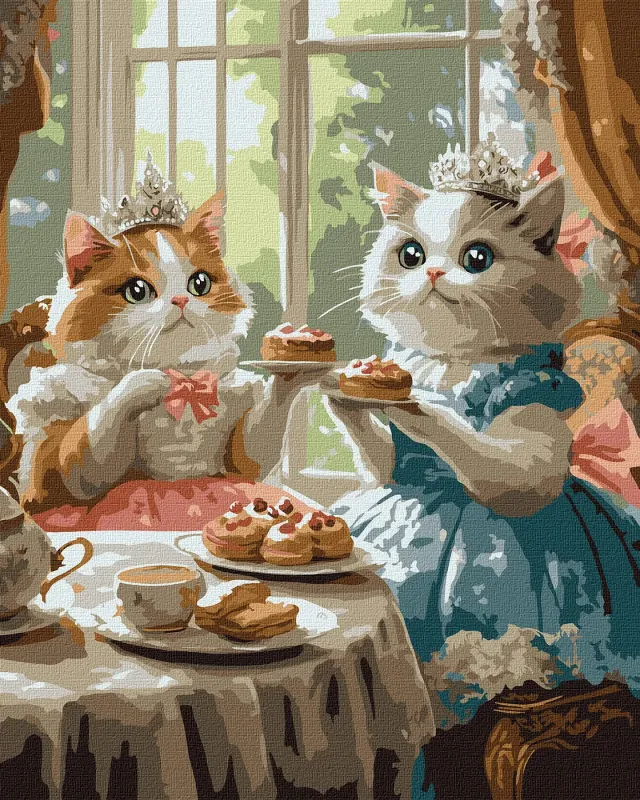 Painting by numbers - Cat lady party ©art_selena_ua