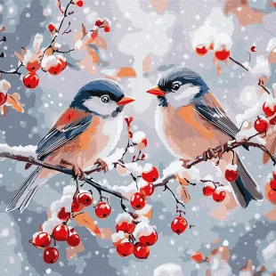 Картина за номерами - Зимова гармонія ©art_selena_ua