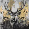 Painting by numbers - Golden deer with metallic paints ©art_selena_ua