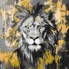 Painting by numbers - Golden Lion with metallic paints ©art_selena_ua