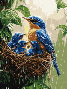 Картина за номерами - Весняний дощ ©art_selena_ua