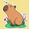 Painting by numbers - Capybara listens to birds singing ©art_selena_ua