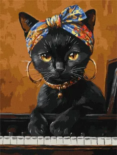 Картина за номерами - Незвична киця ©art_selena_ua
