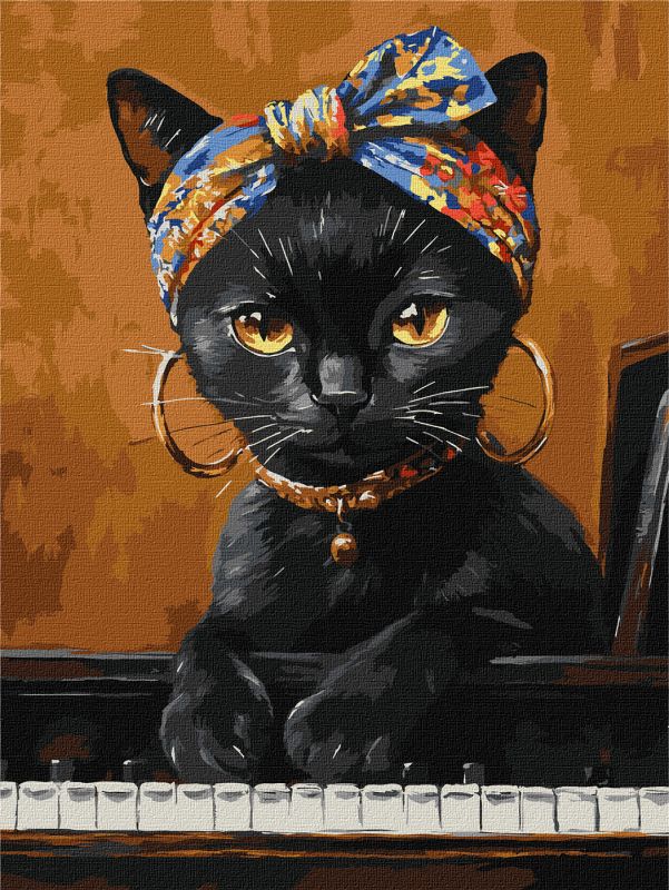Картина по номерам - Необычная кошка ©art_selena_ua