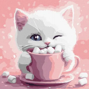 Картина по номерам - Какао для котика (картина № 3) ©art_selena_ua