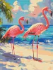 Painting by numbers - Pink flamingos ©art_selena_ua