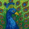 Painting by numbers - Stained glass window. Peacock ©art_selena_ua