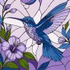 Painting by numbers - Stained glass window. Hummingbird ©art_selena_ua