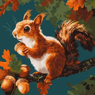 Картина за номерами - Горіхові скарби осені ©art_selena_ua