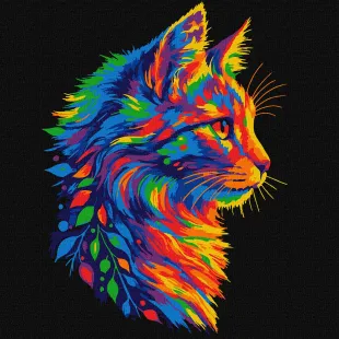 Painting by numbers - Bright cat ©art_selena_ua