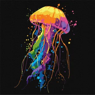 Painting by numbers - Bright jellyfish ©art_selena_ua