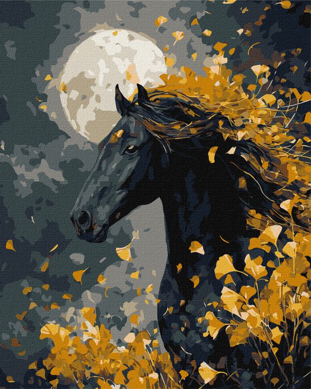 Painting by numbers - Horse and Wind with metallic paints ©art_selena_ua