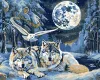 Painting by numbers - Predators and Wisdom with metallic paints ©art_selena_ua
