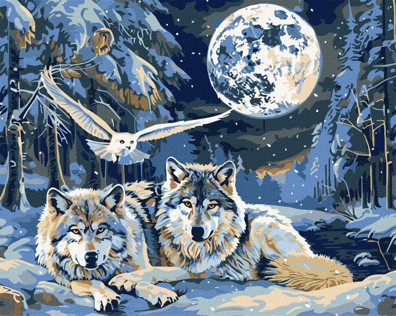 Painting by numbers - Predators and Wisdom with metallic paints ©art_selena_ua