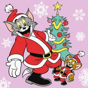 Картина за номерами - Tom and Jerry: біля ялинки ©Warner Bros.