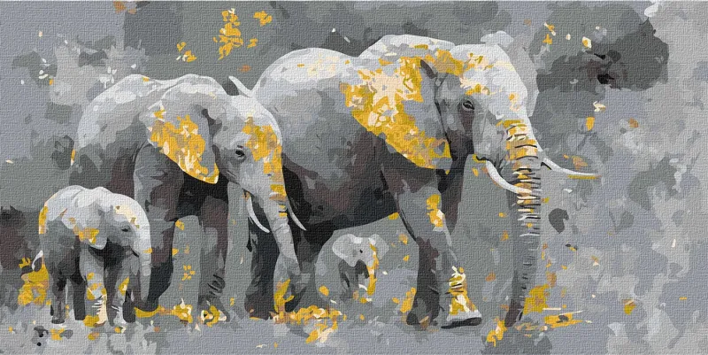 Картина за номерами - Мудрість савани з фарбами металік ©art_selena_ua