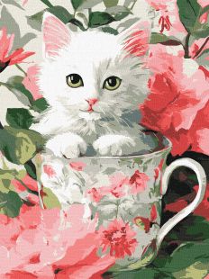 Картина по номерам - Цветочный кот ©art_selena_ua