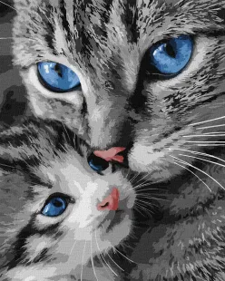 Картина за номерами - Муркотлива мама ©art_selena_ua