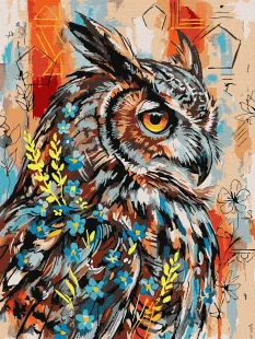 Картина за номерами - Експресивна сова ©art_selena_ua