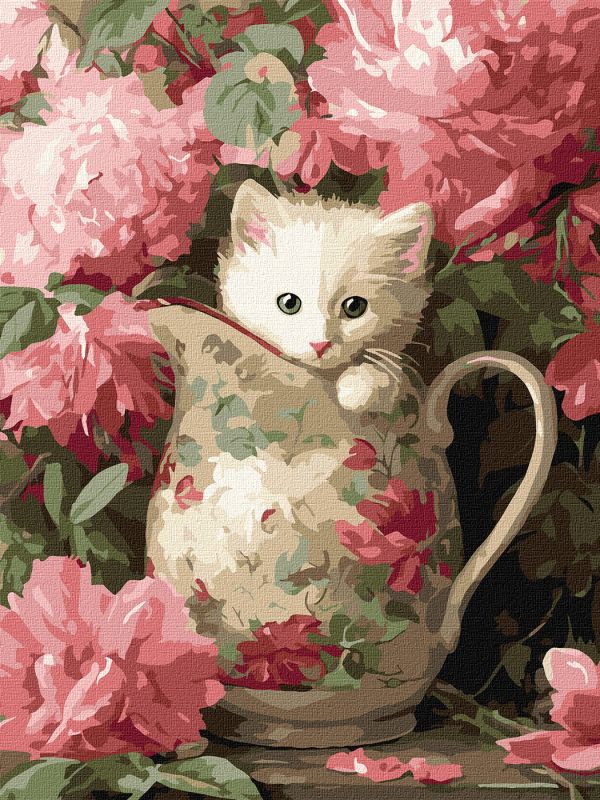 Painting by numbers - Kitten and porcelain ©art_selena_ua
