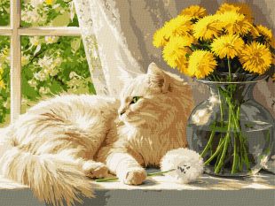 Картина за номерами - Муркотливе сонце ©art_selena_ua