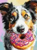 Painting by numbers - Dog and donut ©art_selena_ua
