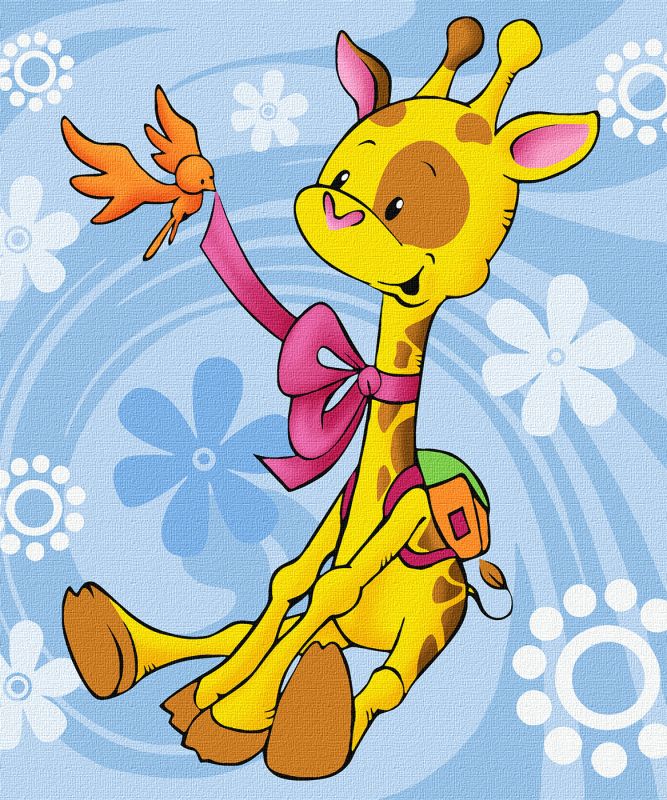 Painting on canvas - Smart giraffe