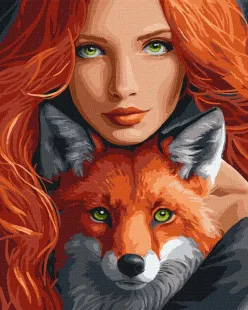 Картина за номерами - Вогняна лисиця ©art_selena_ua