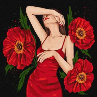 Картина по номерам - Загадочная красавица ©Алла Березовская