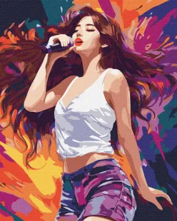 Картина за номерами - Чарівна співачка ©art_selena_ua