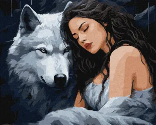 Картина по номерам - Под защитой волка ©art_selena_ua