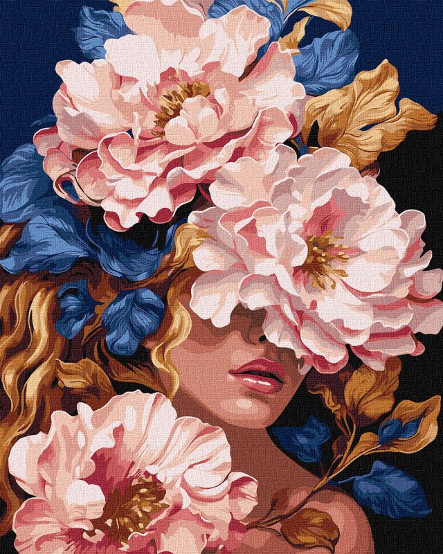 Картина за номерами - Квіткова чарівність з фарбами металік ©victoria_art___
